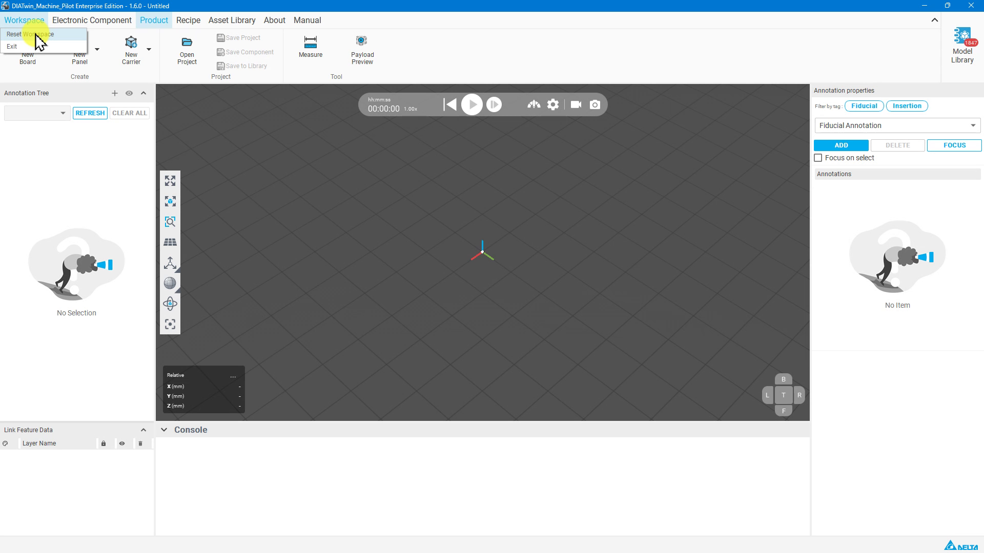 Workspace 與重設工作區，MachinePilot 錄影畫面。