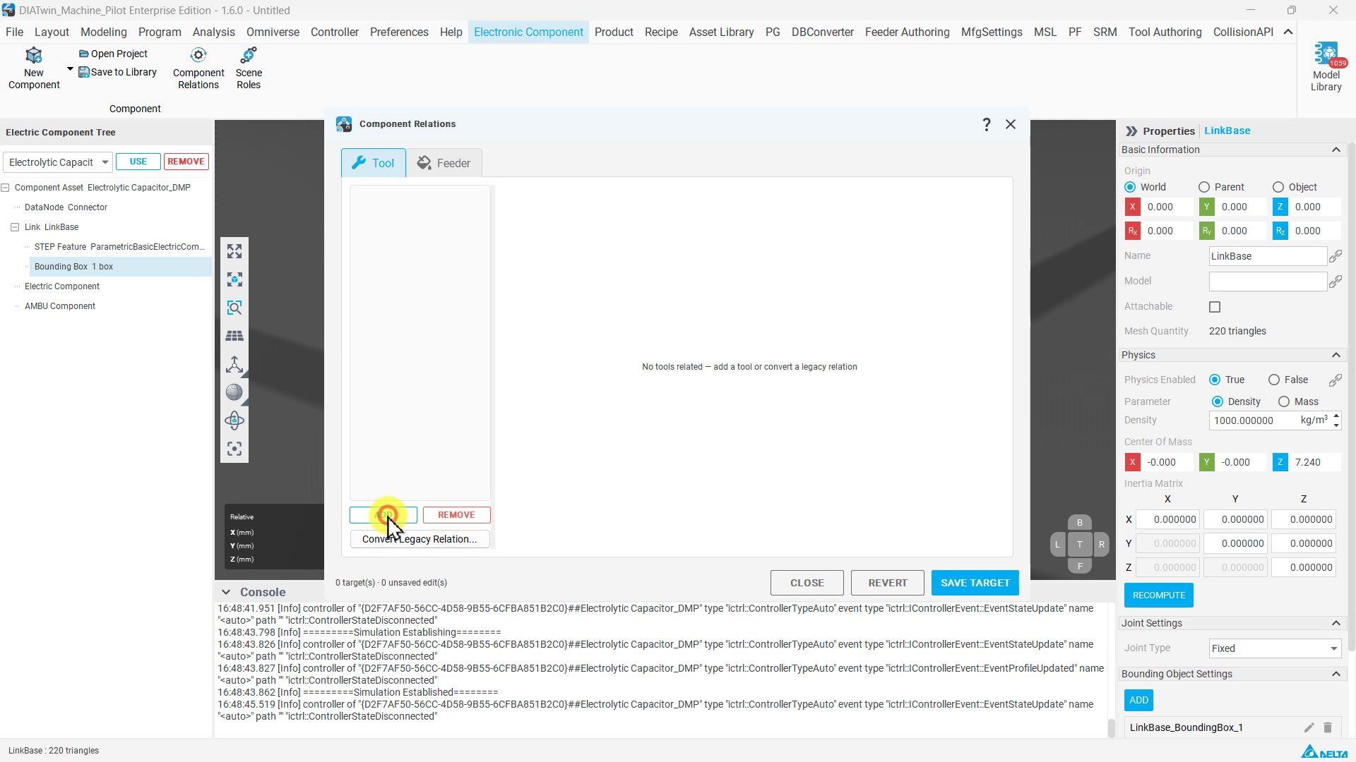 在 Tool 分頁點選 ADD，新增工具關聯。