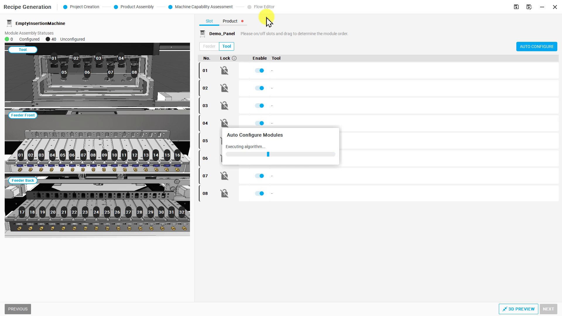 啟動AUTO CONFIGURE