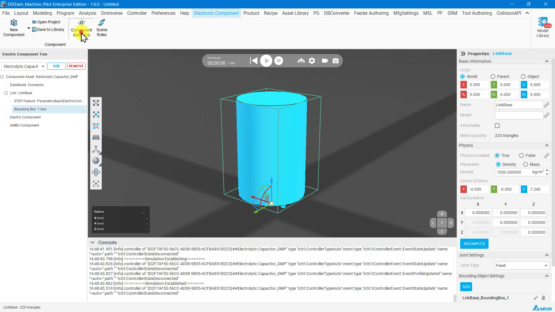 點選 Component Relations，開啟 Tool 關聯設定。