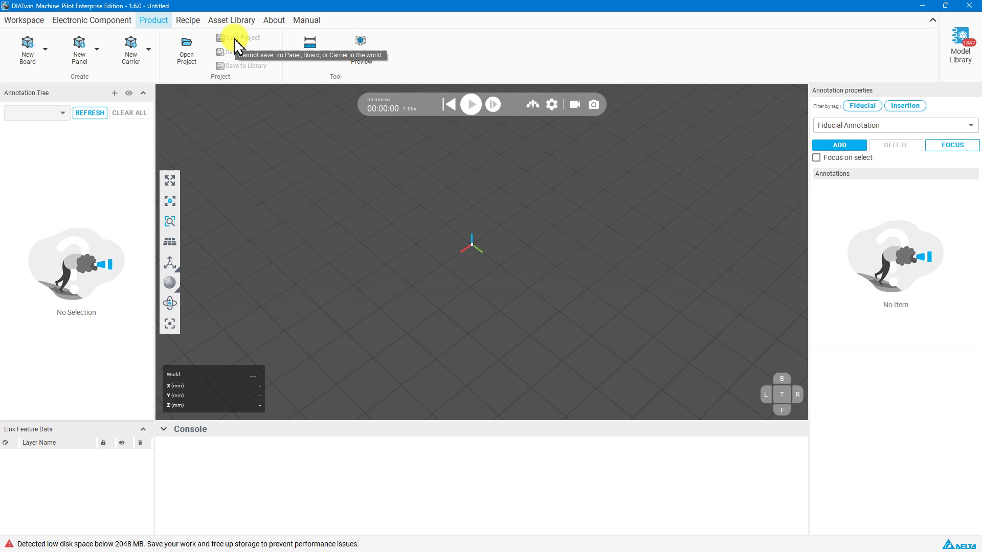 Product 的 Open Project，MachinePilot 錄影畫面。