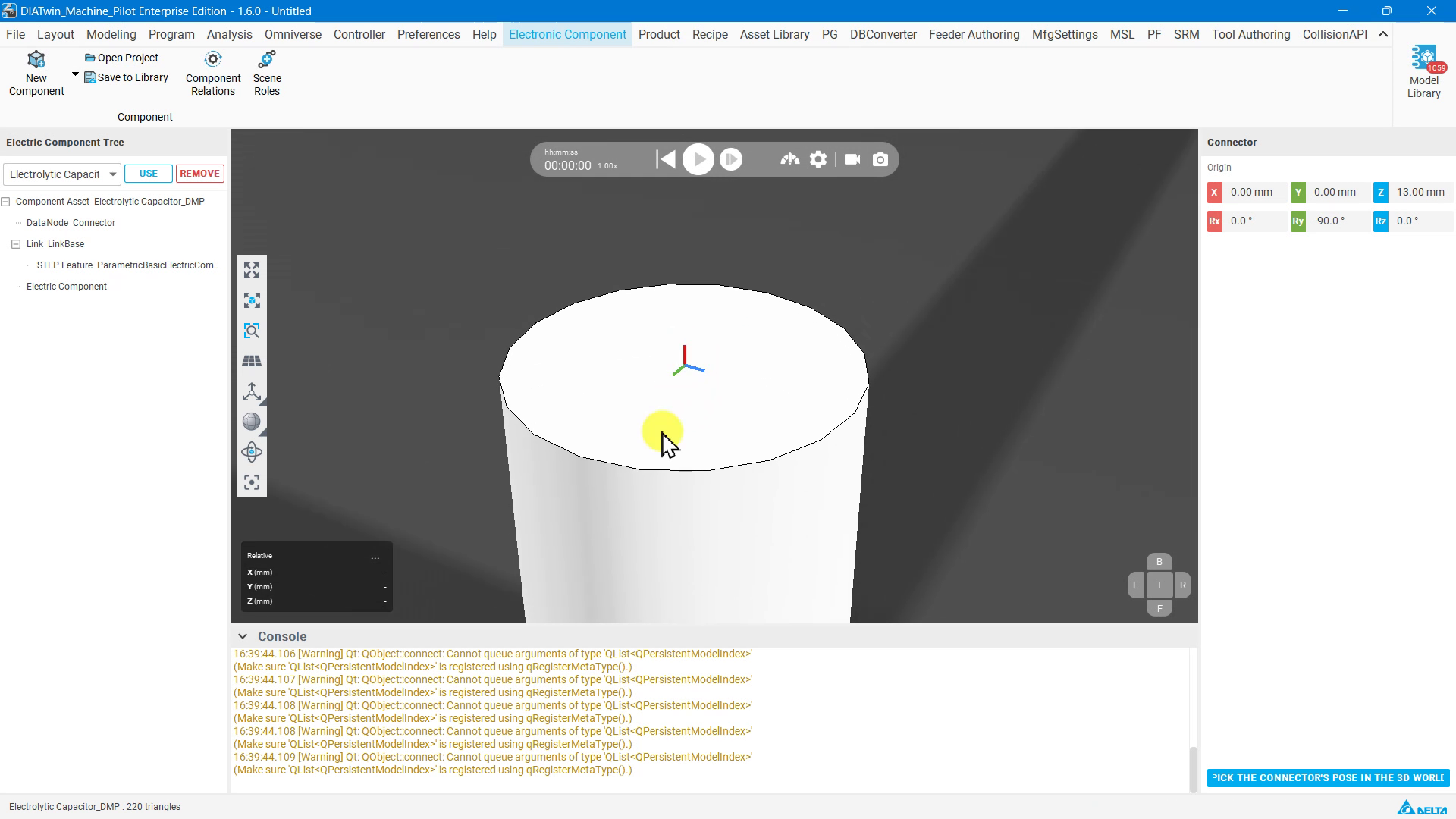 Connector Property 與 3D 軸向的套用結果