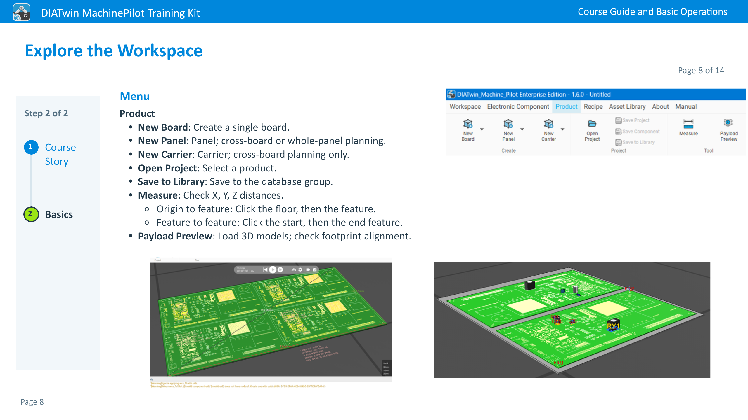 Explore the Workspace · Page 8 of 14