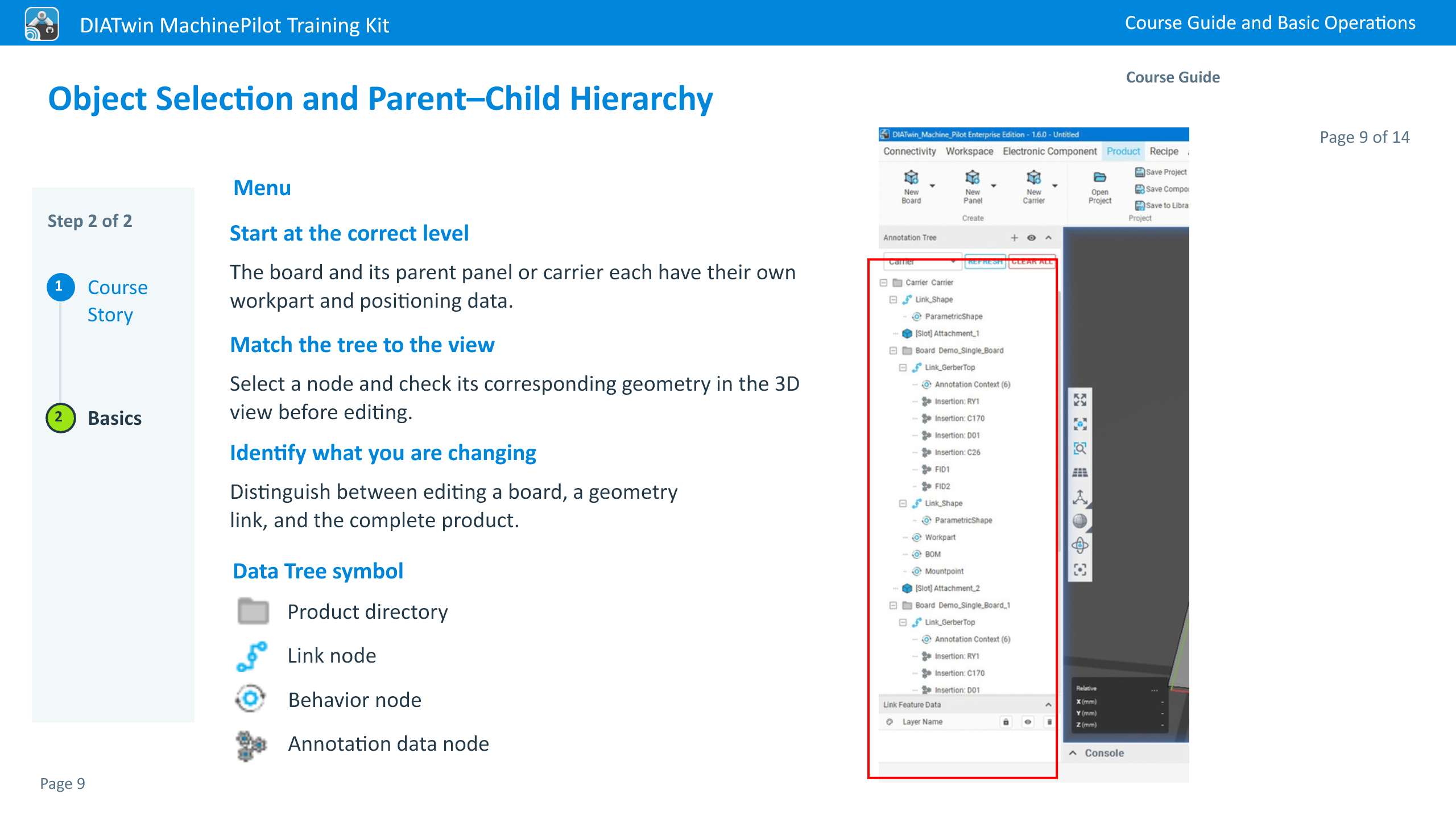 Object Selection and Parent–Child Hierarchy · Page 9 of 14