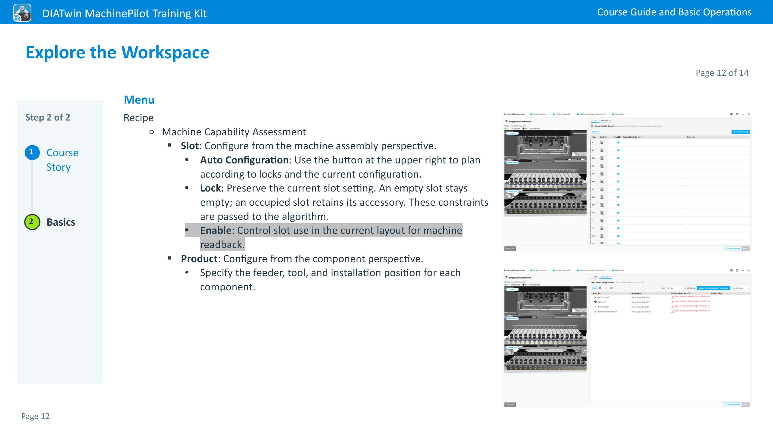 Explore the Workspace · Page 12 of 14