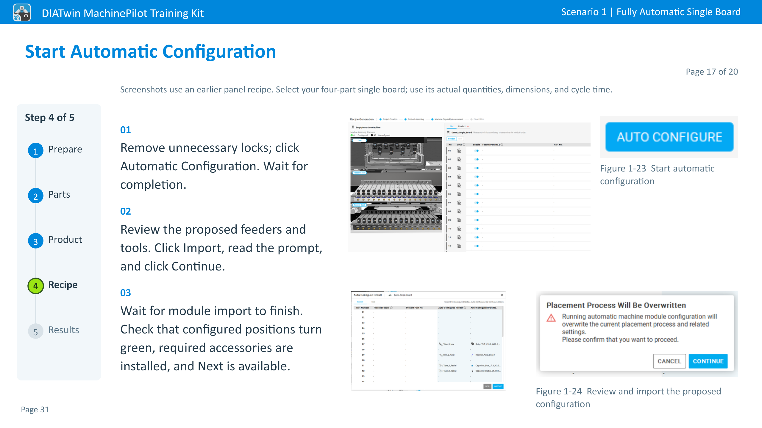 Start Automatic Configuration · Page 17 of 20