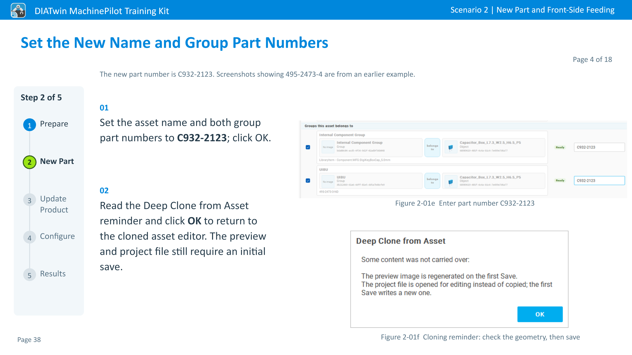 Set the New Name and Group Part Numbers · Page 4 of 18