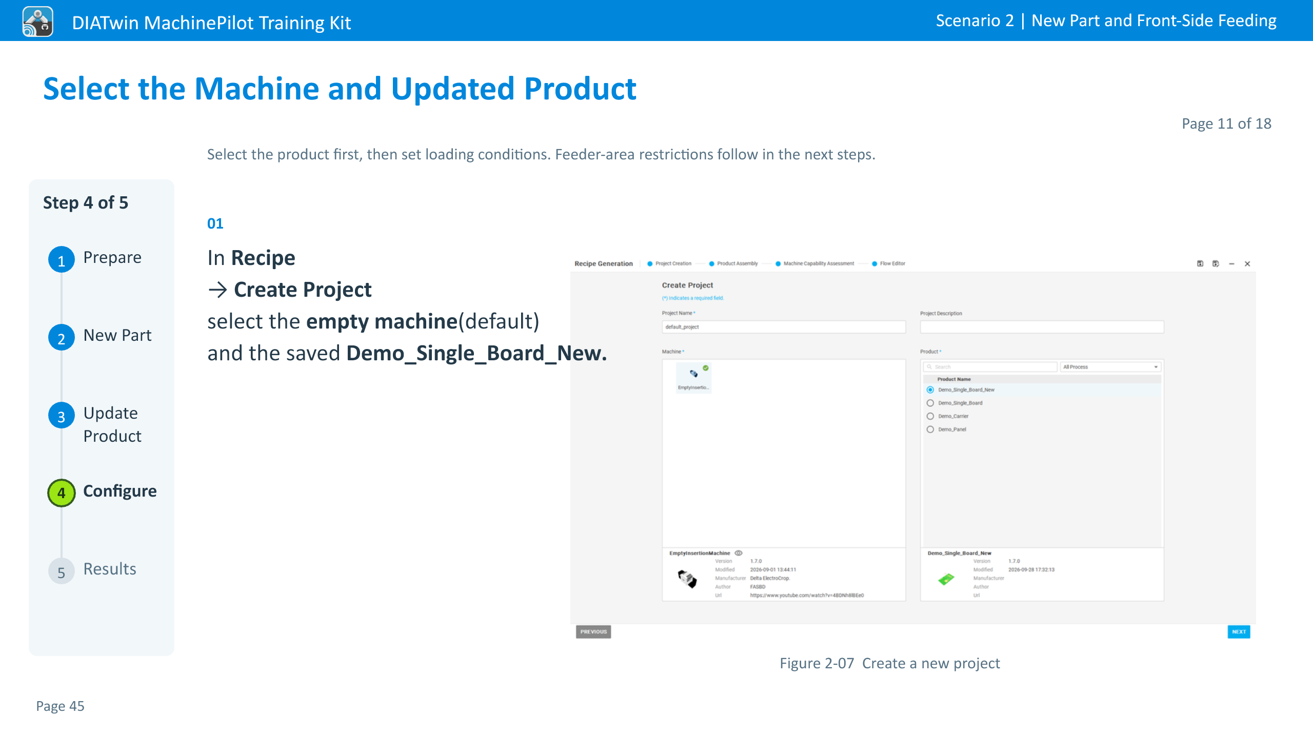 Select the Machine and Updated Product · Page 11 of 18