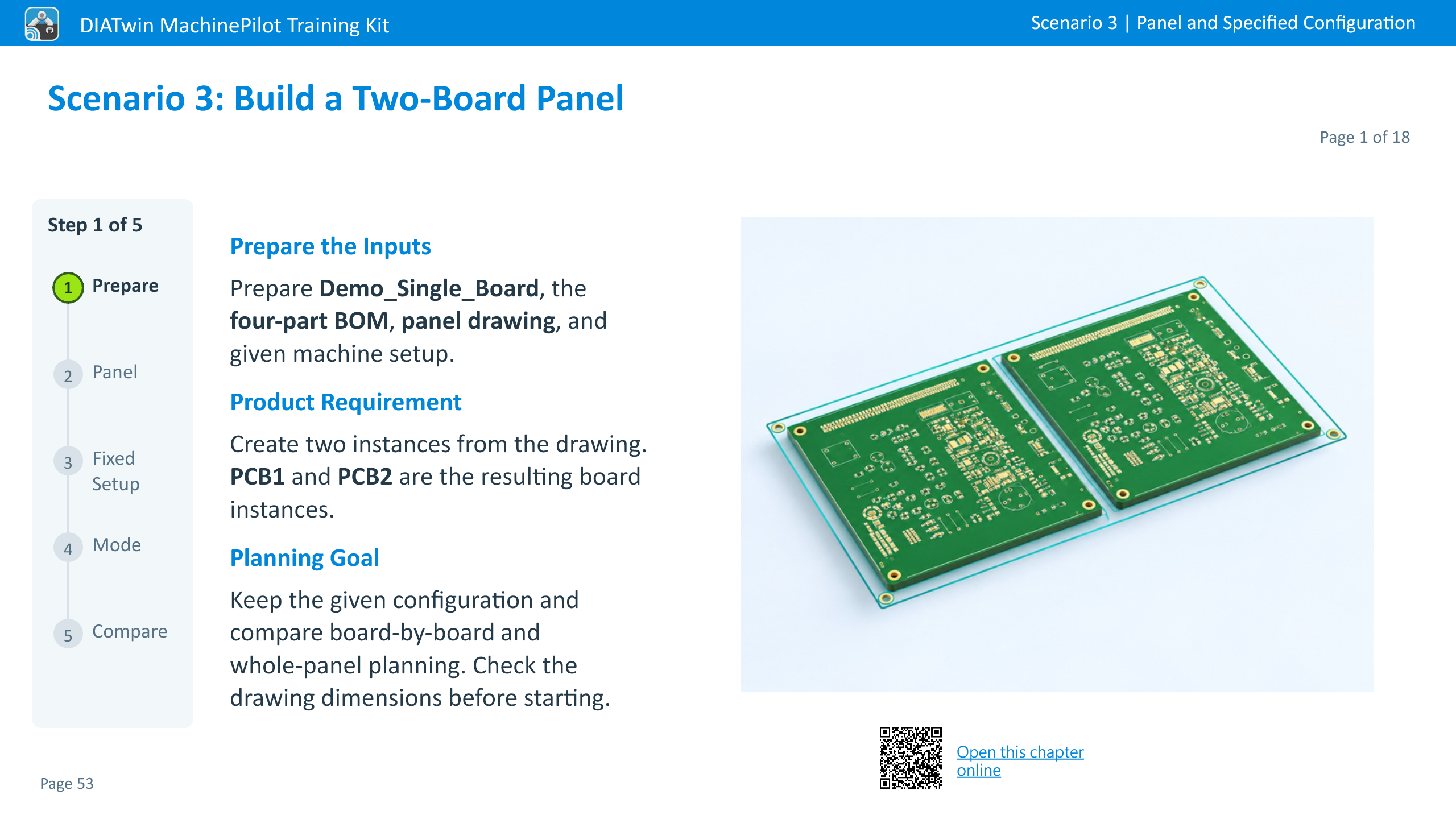 Scenario 3: Build a Two-Board Panel · Page 1 of 18