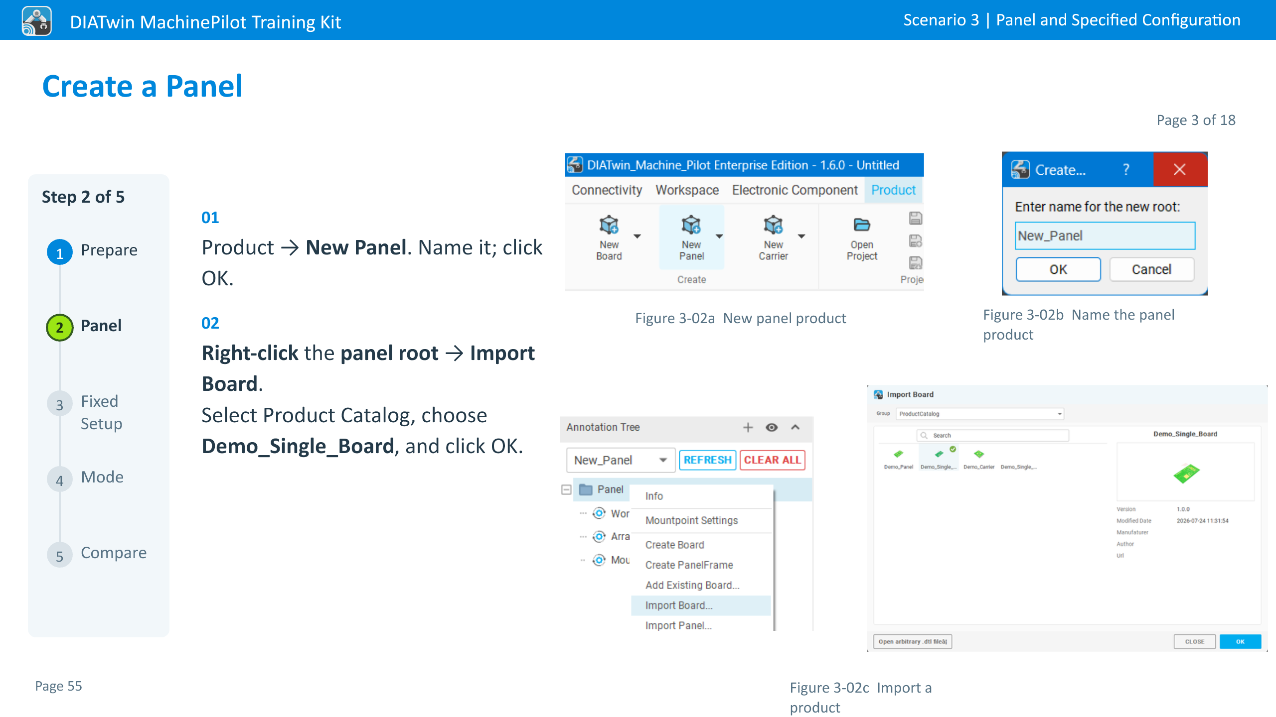 Create a Panel · Page 3 of 18