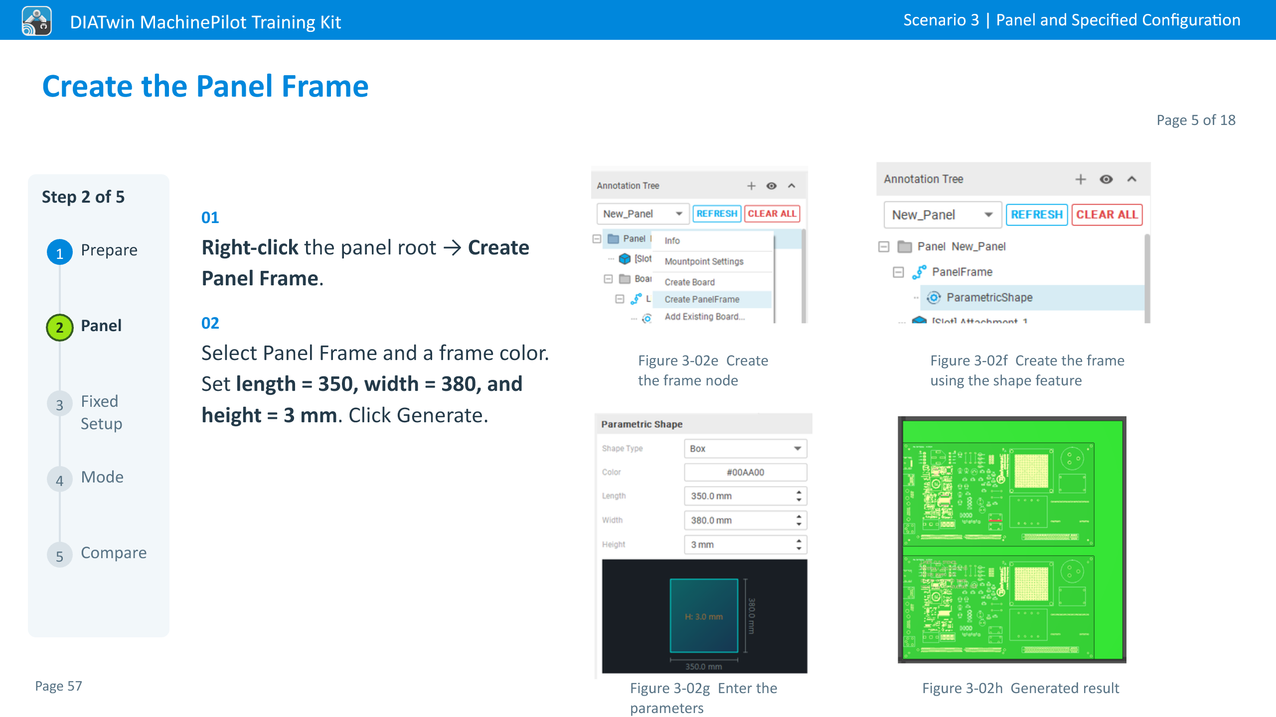 Create the Panel Frame · Page 5 of 18