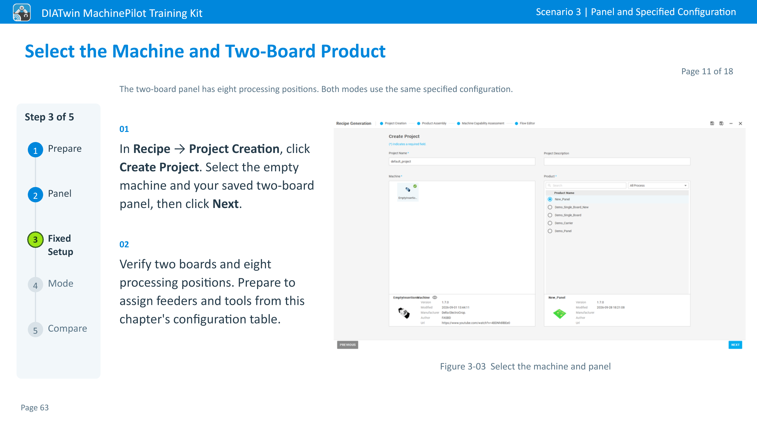 Select the Machine and Two-Board Product · Page 11 of 18