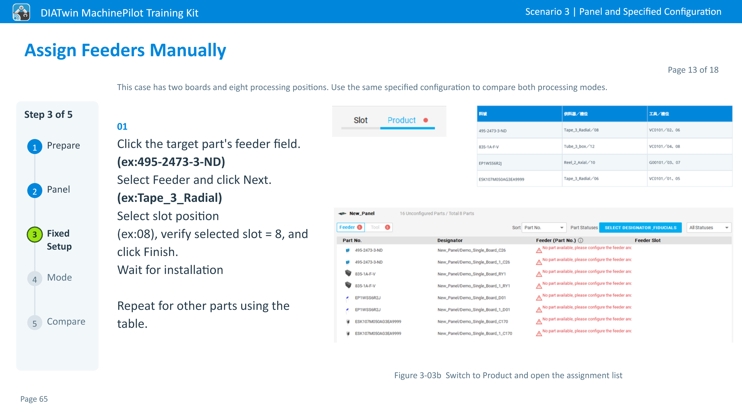 Assign Feeders Manually · Page 13 of 18