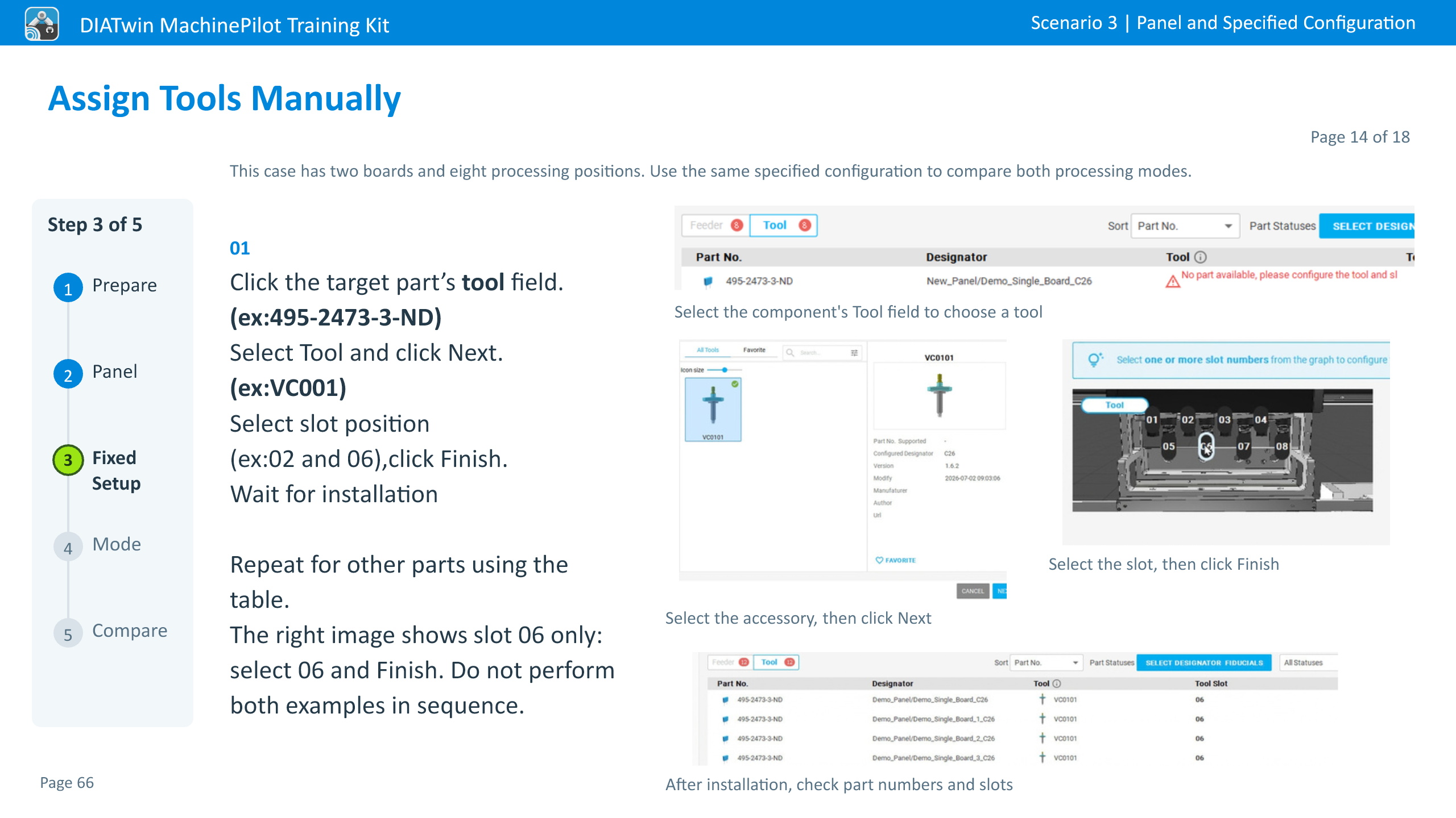Assign Tools Manually · Page 14 of 18
