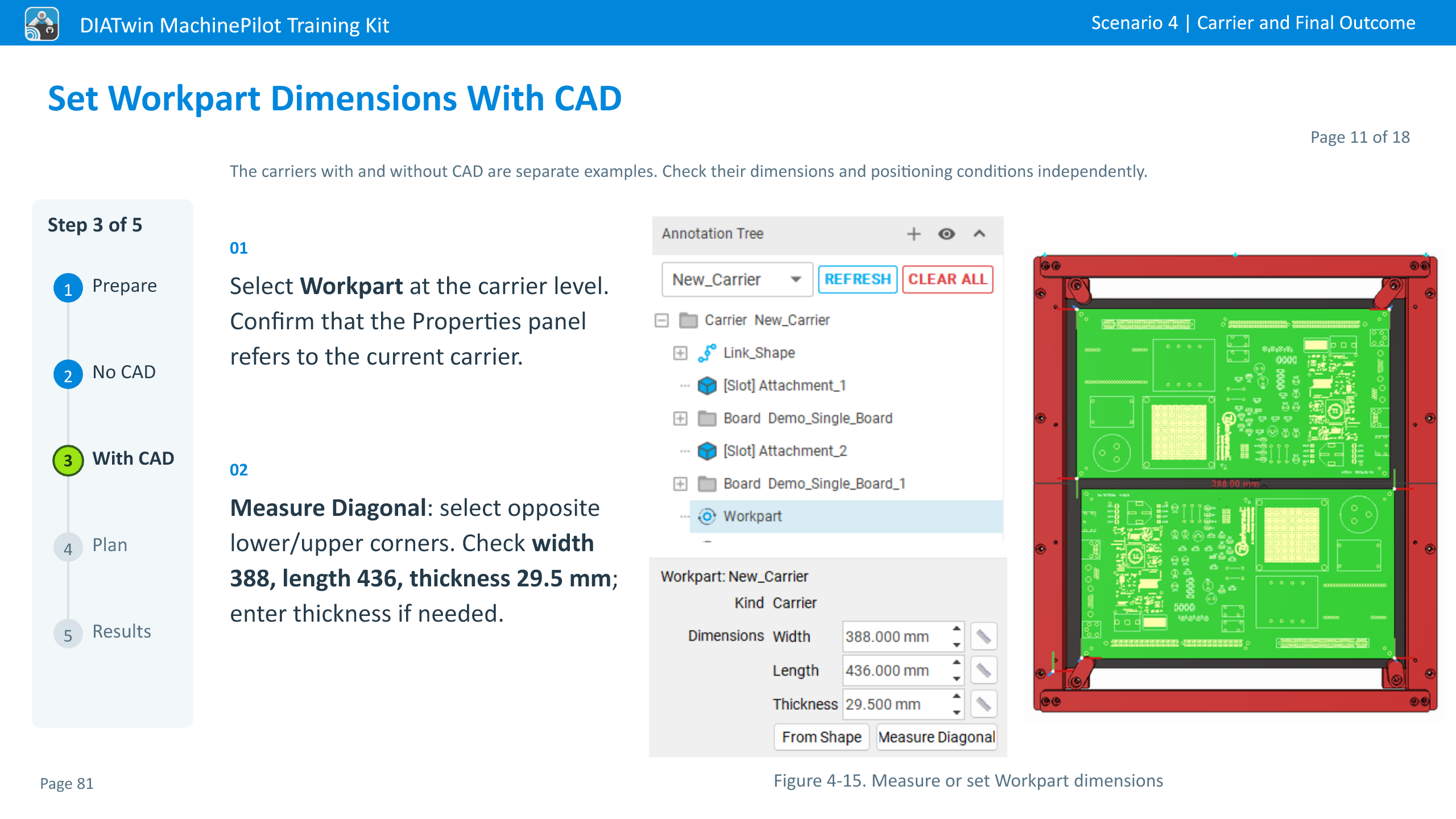Set Workpart Dimensions With CAD · Page 11 of 18