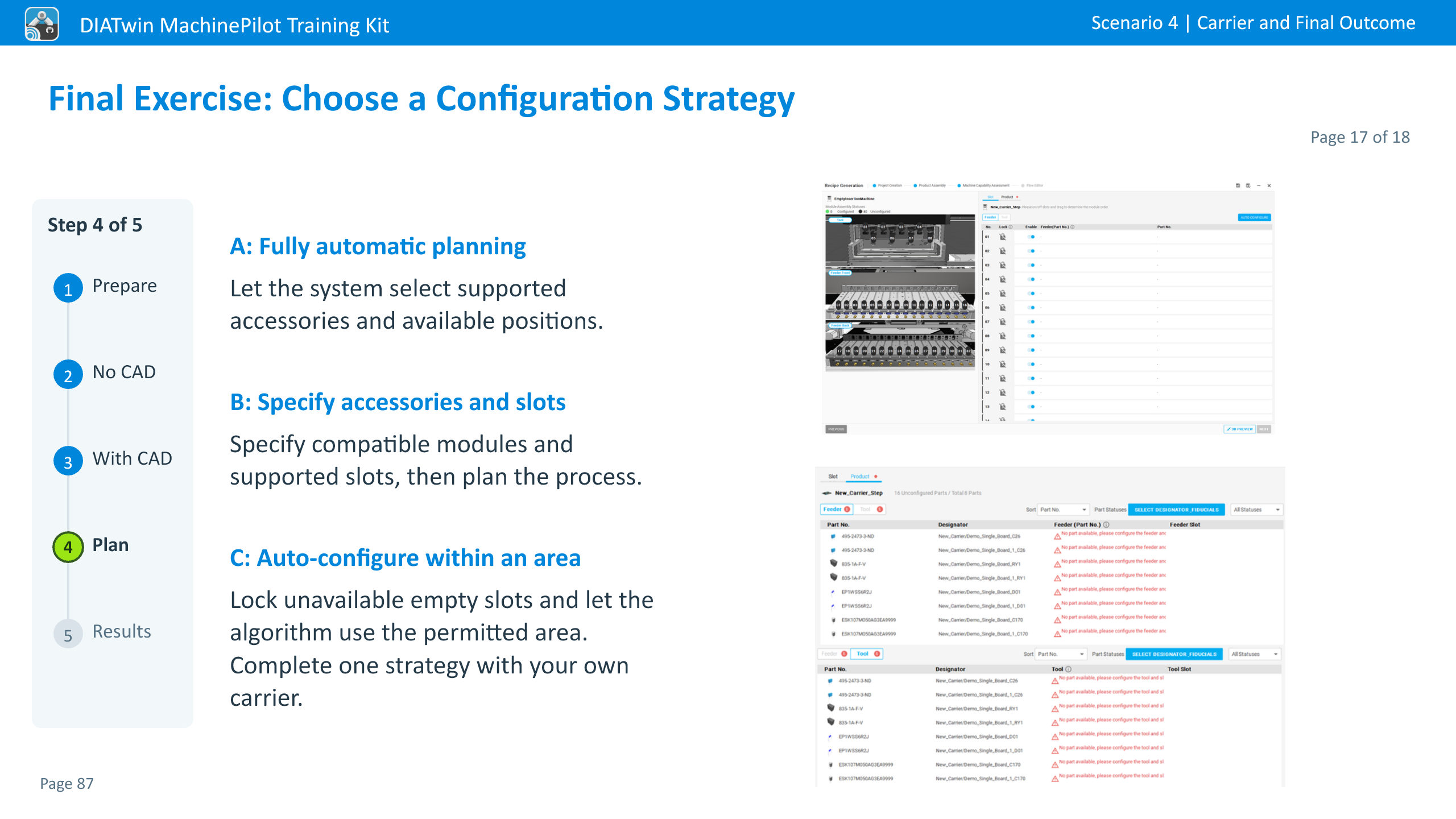 Final Exercise: Choose a Configuration Strategy · Page 17 of 18